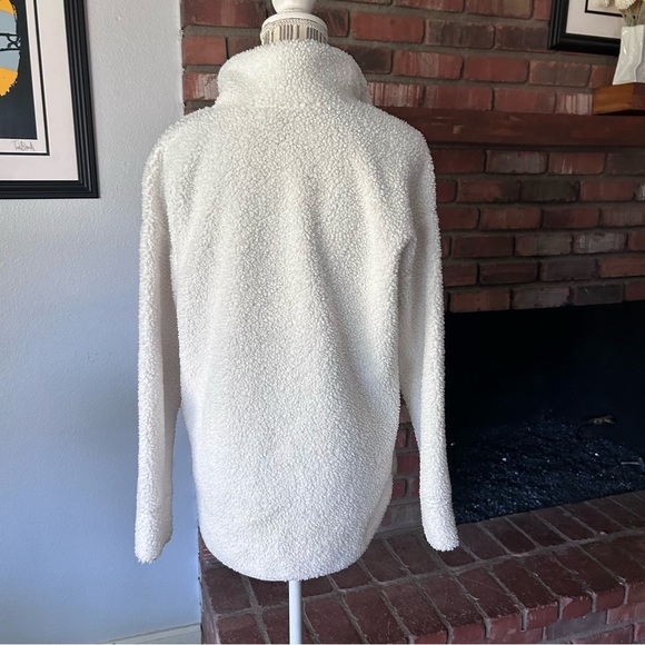 Haven Well Within Sherpa Snap Collar Puollver Sweater in White Sz M - Picture 9 of 10